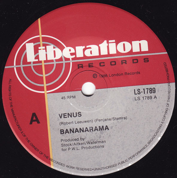 Bananarama - Venus | Liberation Records (LS 1789) - 2