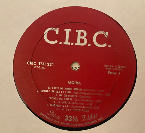 Moïra - Et Ses Chansons | C.I.B.C. (CIBC-TSF-1321) - 3 Moïra - Et Ses Chansons | C.I.B.C. (CIBC-TSF-1321) - 3