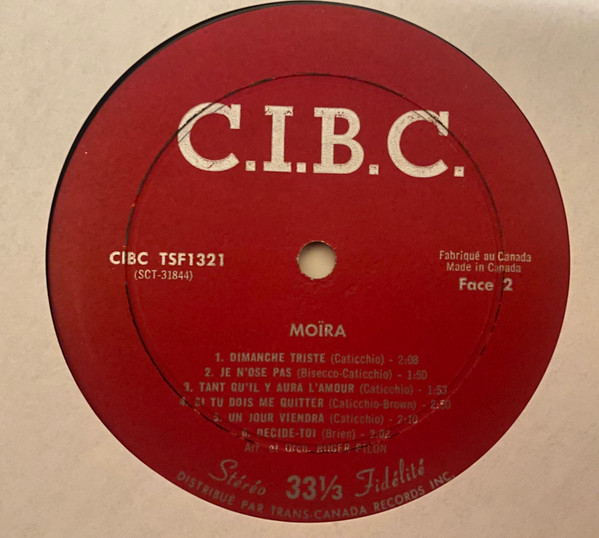 Moïra - Et Ses Chansons | C.I.B.C. (CIBC-TSF-1321) - 4 Moïra - Et Ses Chansons | C.I.B.C. (CIBC-TSF-1321) - 4