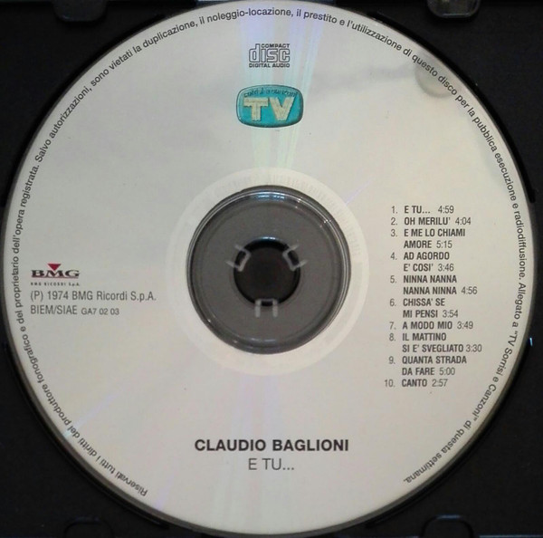 Claudio Baglioni - E Tu... | Sorrisi E Canzoni TV (GA7 02 03) - 4