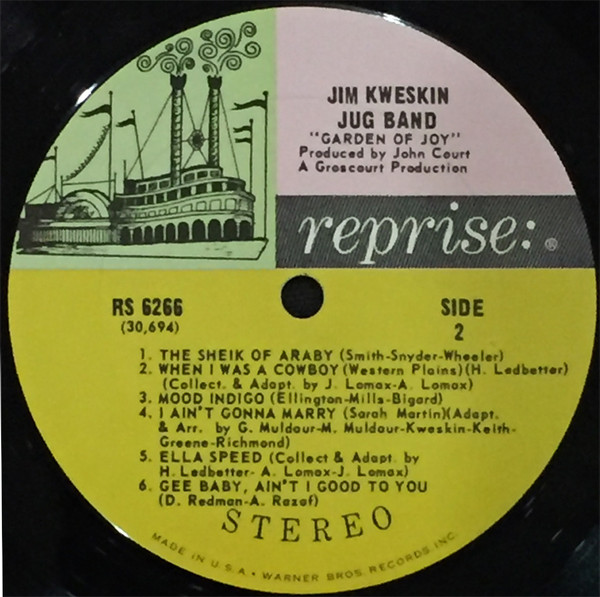 Jim Kweskin & The Jug Band - Garden Of Joy | Reprise Records (RS 6266) - 4