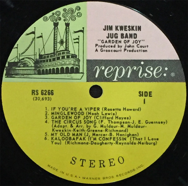 Jim Kweskin & The Jug Band - Garden Of Joy | Reprise Records (RS 6266) - 3