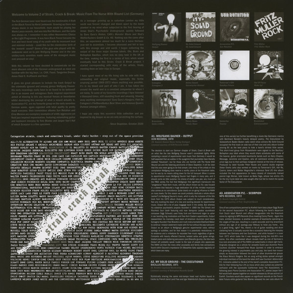 Various - Strain Crack & Break (Music From The Nurse With Wound List Volume 2) (Germany) | Finders Keepers Records (FKR108LP) - 2 Various - Strain Crack & Break (Music From The Nurse With Wound List Volume 2) (Germany) | Finders Keepers Records (FKR108LP) - 2