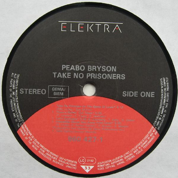 Peabo Bryson - Take No Prisoners | Elektra (960 427-1) - main Peabo Bryson - Take No Prisoners | Elektra (960 427-1) - main