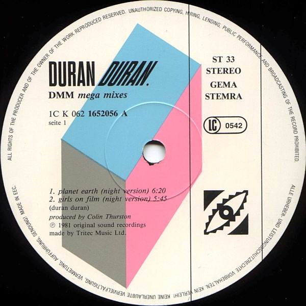 Duran Duran - DMM Mega Mixes | EMI (1C K 062 16 5205 6) - 3