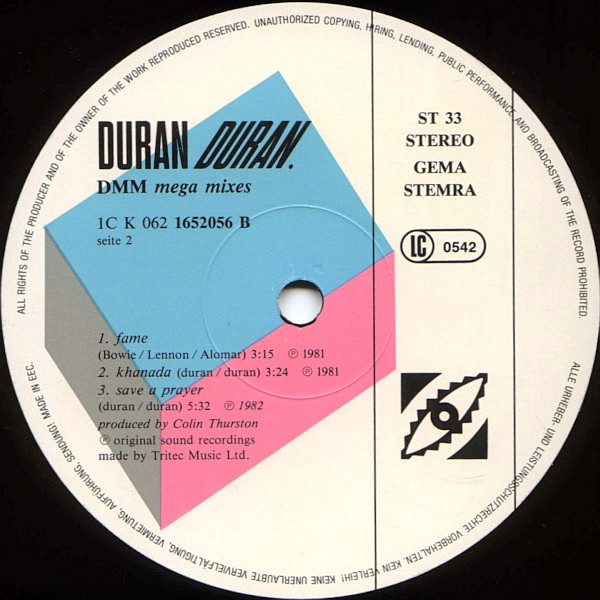 Duran Duran - DMM Mega Mixes | EMI (1C K 062 16 5205 6) - 4