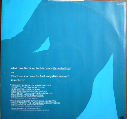 Janet Jackson - What Have You Done For Me Lately (Extended Mix) | A&M Records (AMY 308) - 2