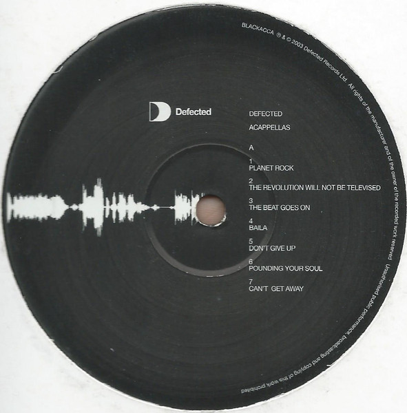 Various - Defected Acappellas Black | Defected (BLACKACCA) - 2 Various - Defected Acappellas Black | Defected (BLACKACCA) - 2