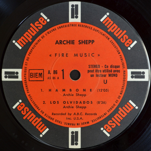 Archie Shepp - Fire Music | Impulse! (A-86) - 3