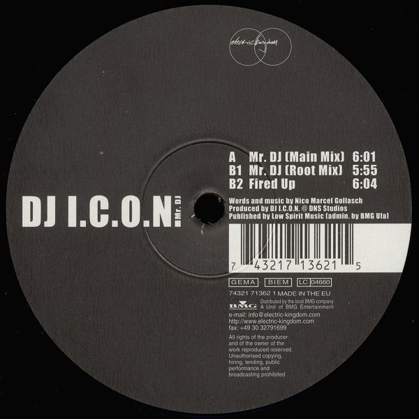 DJ I.C.O.N. - Mr. DJ | Electric Kingdom (74321 71362 1) - main