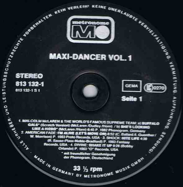 Various - Maxi-Dancer Vol. 1 | Metronome (813 132-1) - 3