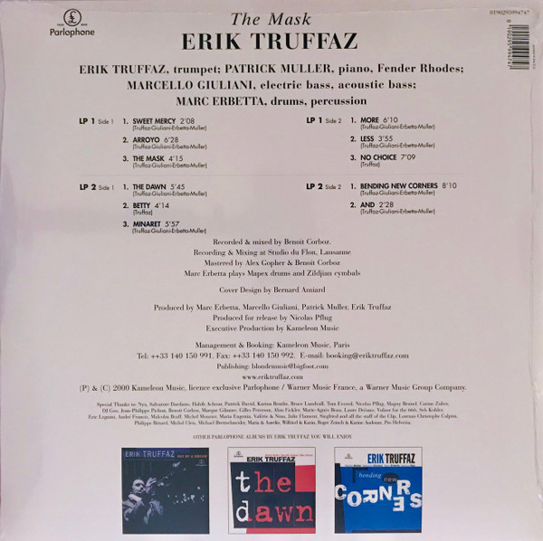 Erik Truffaz With Patrick Muller / Marcello Giuliani / Marc Erbetta - The Mask | Parlophone (0190295994747) - 2 Erik Truffaz With Patrick Muller / Marcello Giuliani / Marc Erbetta - The Mask | Parlophone (0190295994747) - 2
