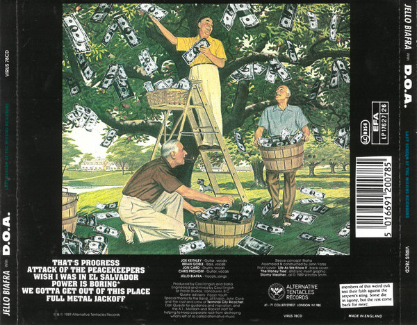 Jello Biafra With D.O.A. - Last Scream Of The Missing Neighbors | Alternative Tentacles (VIRUS 78CD) - 2