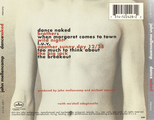John Cougar Mellencamp - Dance Naked | Mercury (314 522 428-2) - 2