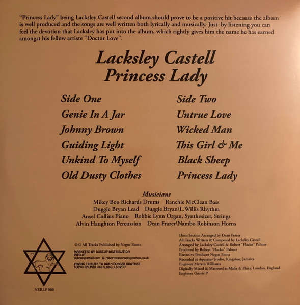 Lacksley Castell - Princess Lady | Negus Roots (NERLP 08) - 2 Lacksley Castell - Princess Lady | Negus Roots (NERLP 08) - 2