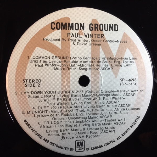 Paul Winter - Common Ground | A&M Records (SP-4698) - 4 Paul Winter - Common Ground | A&M Records (SP-4698) - 4