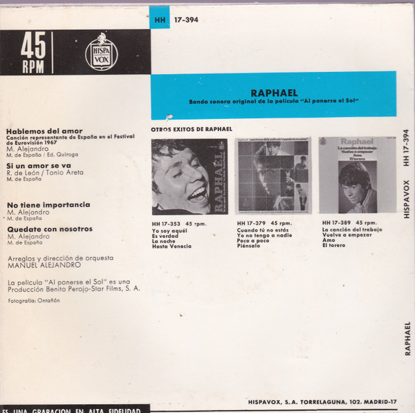 Eurovision '67 - Hablemos Del Amor