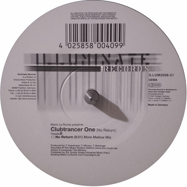 DJ Mario Laroche Presents Clubtrancer One - No Return | Illuminate Records (ILLUM2008-21)