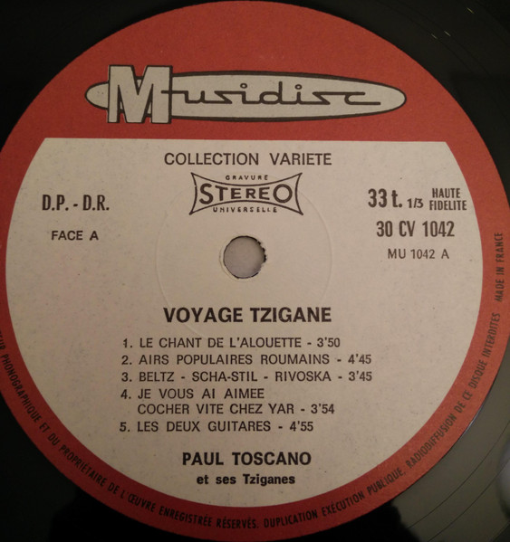 Toscano Et Son Orchestre Tzigane - Voyage Tzigane | Musidisc (30 CV 1042) - 3 Toscano Et Son Orchestre Tzigane - Voyage Tzigane | Musidisc (30 CV 1042) - 3