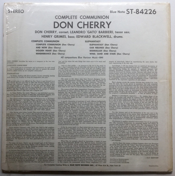 Don Cherry - Complete Communion | Blue Note (BST 84226) - 2