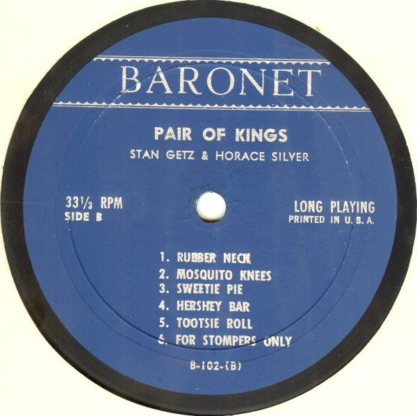 Stan Getz & Horace Silver - Pair Of Kings | Baronet Records (B-102) - 2 Stan Getz & Horace Silver - Pair Of Kings | Baronet Records (B-102) - 2