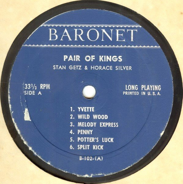 Stan Getz & Horace Silver - Pair Of Kings | Baronet Records (B-102)
