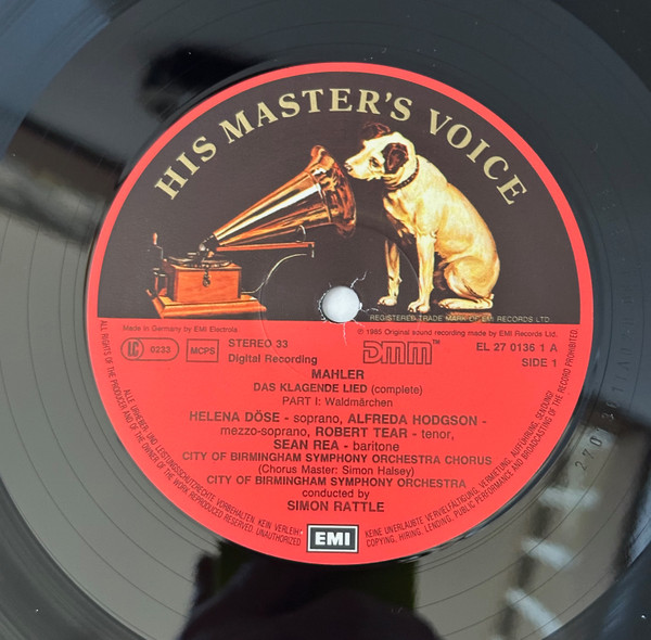 Gustav Mahler - Sir Simon Rattle - Das Klagende Lied | His Master's Voice Digital (27 0136 1) - 3