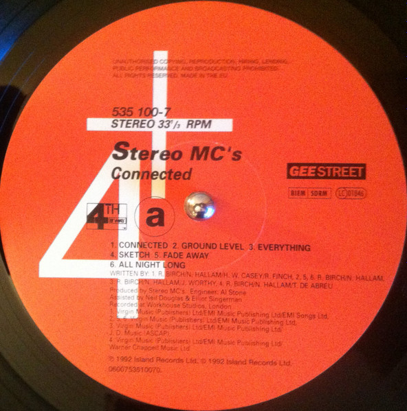 Stereo MC's - Connected | 4th & Broadway (535 100-7) - 3 Stereo MC's - Connected | 4th & Broadway (535 100-7) - 3
