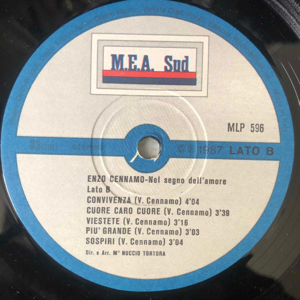 Vincenzo Cennamo - Nel Segno Dell'Amore | M.E.A. Sud (MLP 596) - 3 Vincenzo Cennamo - Nel Segno Dell'Amore | M.E.A. Sud (MLP 596) - 3