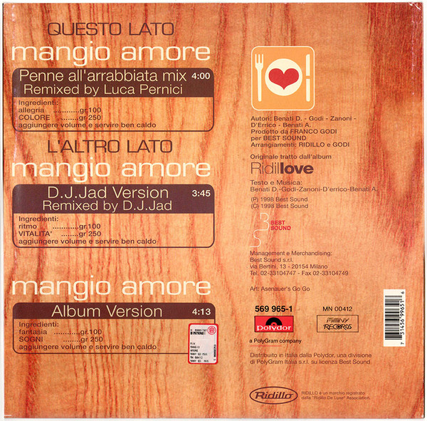 Ridillo - Mangio Amore (Remix) | Best Sound (569 965-1) - 2 Ridillo - Mangio Amore (Remix) | Best Sound (569 965-1) - 2