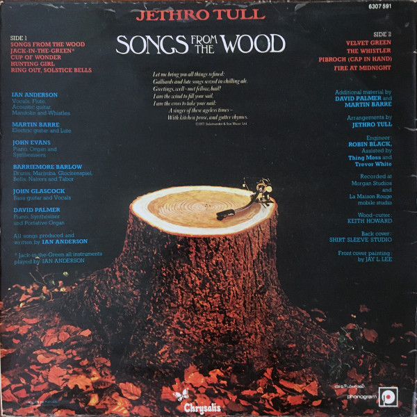 Jethro Tull - Songs From The Wood | Chrysalis (6307 591) - 2