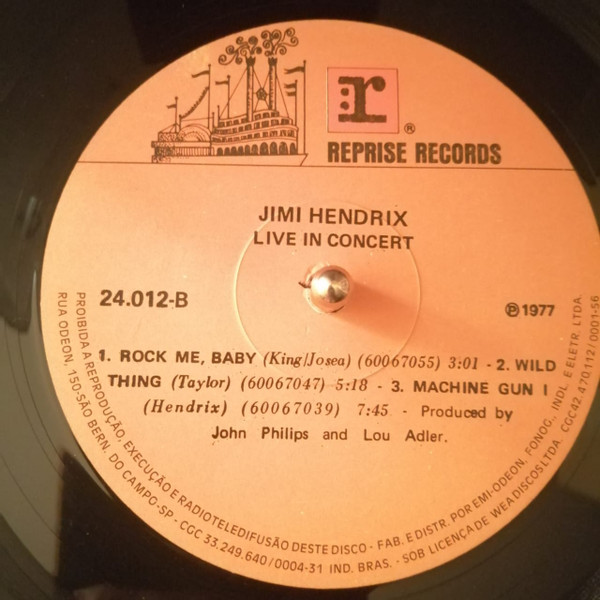 Jimi Hendrix - Live | Reprise Records (24012) - 4 Jimi Hendrix - Live | Reprise Records (24012) - 4