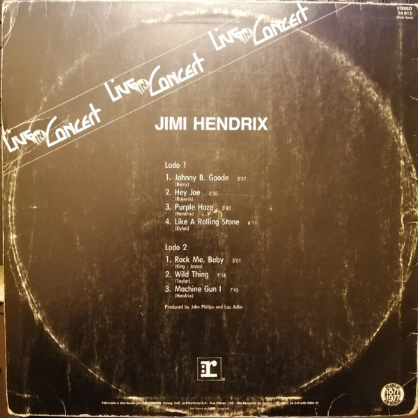 Jimi Hendrix - Live | Reprise Records (24012) - 2 Jimi Hendrix - Live | Reprise Records (24012) - 2