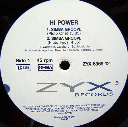 Hi Power - Simba Groove | ZYX Records (ZYX 6369-12) - 3