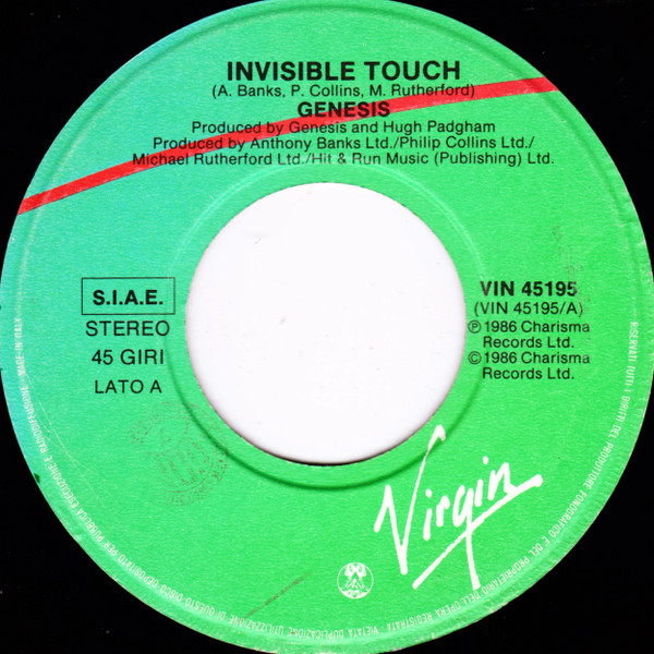 Genesis - Invisible Touch | Virgin (VIN 45195) - 3