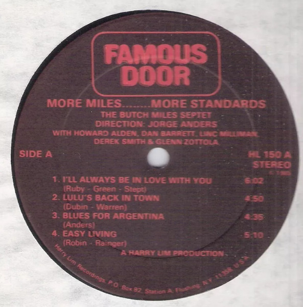 Butch Miles Septet , Jorge Anders - More Miles... More Standards: The Butch Miles Septet Under The Direction Of Jorge Anders | Famous Door (HL 150) - 2