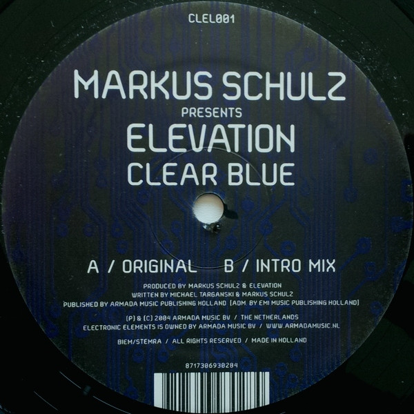 Markus Schulz Presents Elevation - Clear Blue | Electronic Elements (ELEL001) - 3
