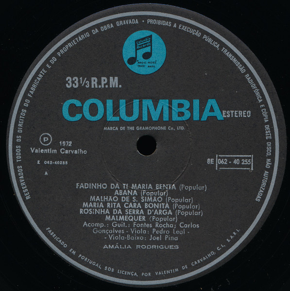 Amália Rodrigues - Amália Canta Portugal III | Columbia (8E 062 40255) - 3