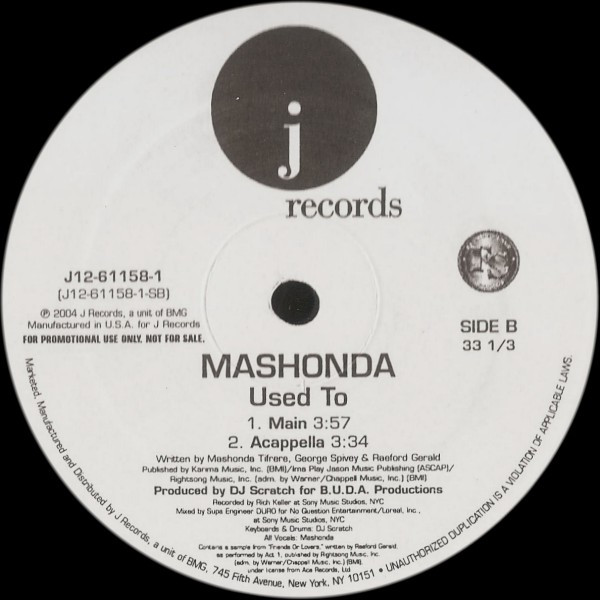 Mashonda - Used To | J Records (J12-61158-1) - 2