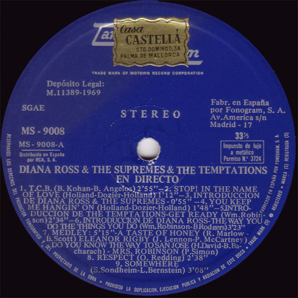 The Supremes With The Temptations - En Directo | Tamla Motown (MS-9008) - 3 The Supremes With The Temptations - En Directo | Tamla Motown (MS-9008) - 3