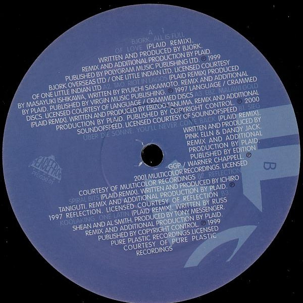 Plaid - Plaid Remixes (Parts In The Post) | Peacefrog Records (PFG030:01) - 4 Plaid - Plaid Remixes (Parts In The Post) | Peacefrog Records (PFG030:01) - 4
