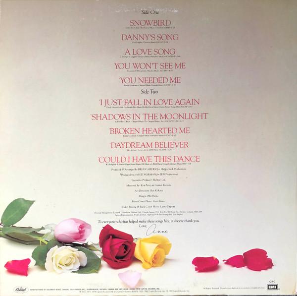 Anne Murray - Anne Murray's Greatest Hits [Vinyl] | Capitol Records (SOO-512110) - 2