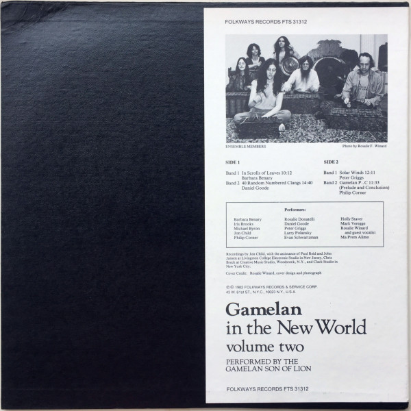 Gamelan Son Of Lion - Gamelan In The New World Volume Two | Folkways Records (FTS 31312) - 2 Gamelan Son Of Lion - Gamelan In The New World Volume Two | Folkways Records (FTS 31312) - 2