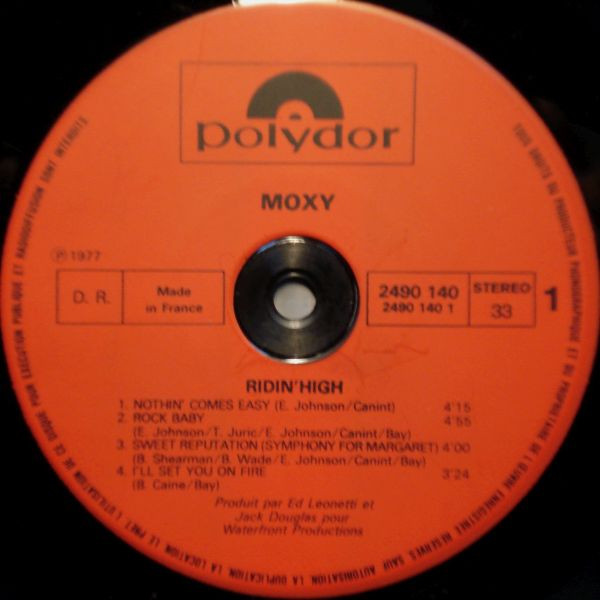 Moxy - Ridin' High | Polydor (2490 140) - 3 Moxy - Ridin' High | Polydor (2490 140) - 3