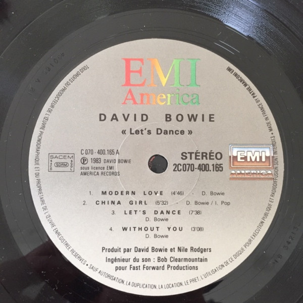 David Bowie - Let's Dance | EMI America (2C 070-400165) - 4