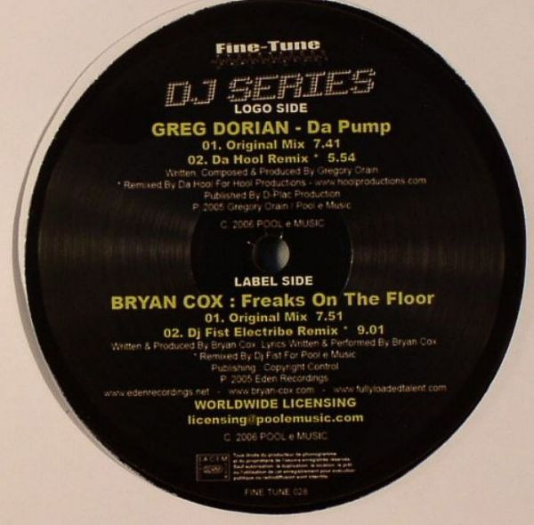 Greg Dorian / Bryan Cox - Da Pump / Freaks On The Floor | Fine-Tune Records (FINE TUNE 028) - main Greg Dorian / Bryan Cox - Da Pump / Freaks On The Floor | Fine-Tune Records (FINE TUNE 028) - main