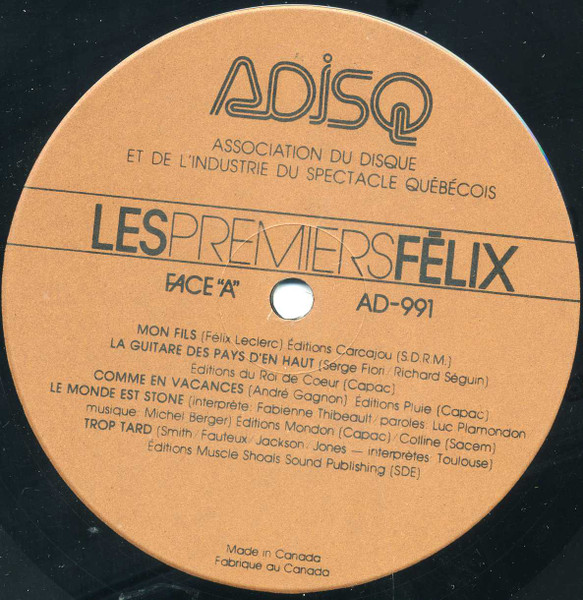 Various - Les Premiers Félix | Diskade (AD-991) - 3