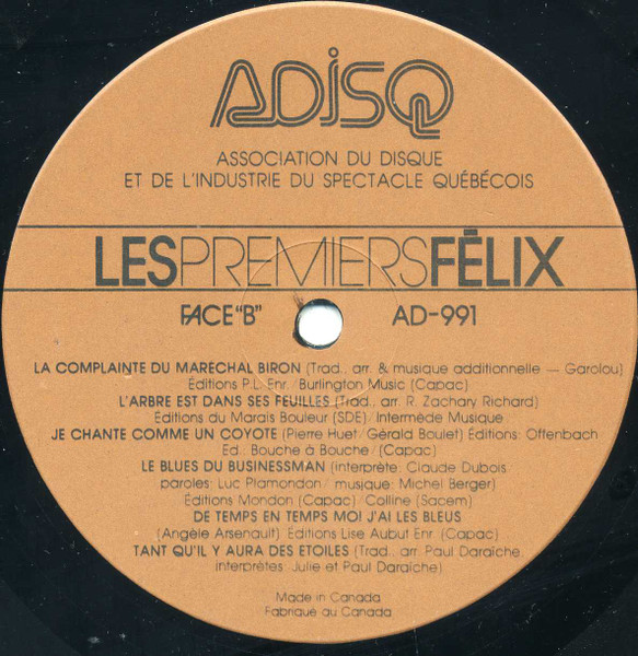 Various - Les Premiers Félix | Diskade (AD-991) - 4