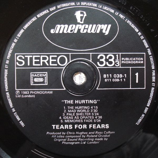 Tears For Fears - The Hurting | Mercury (811 039-1)