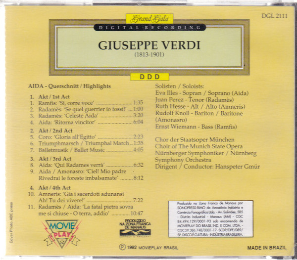 Giuseppe Verdi - Aida - Highlights | Grand Gala (DGL 2111) - 2 Giuseppe Verdi - Aida - Highlights | Grand Gala (DGL 2111) - 2